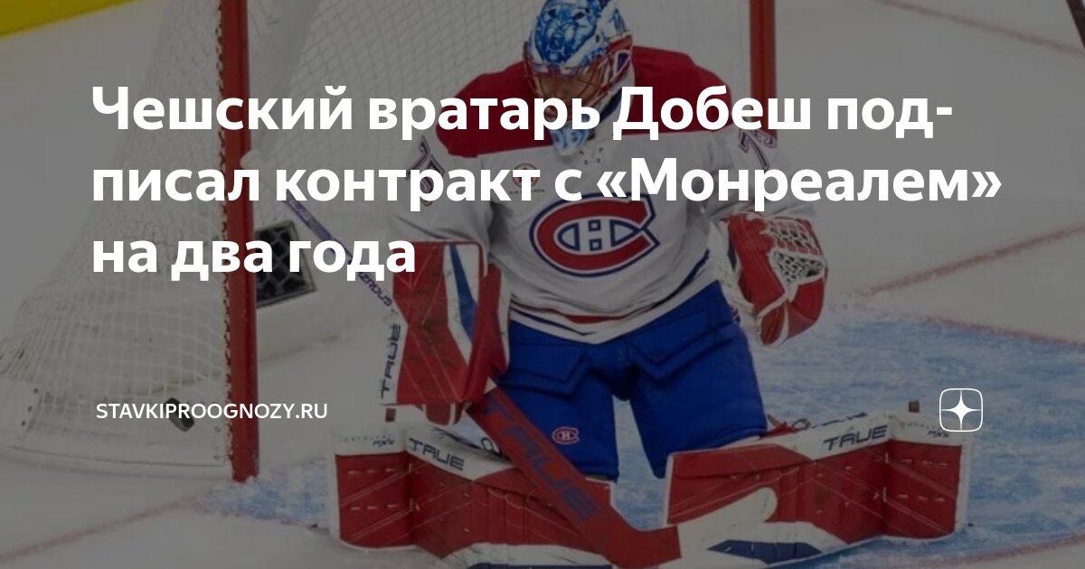 Preview Вратарь Якуб Добеш подписал двухлетний контракт с «Монреаль Канадиенс»